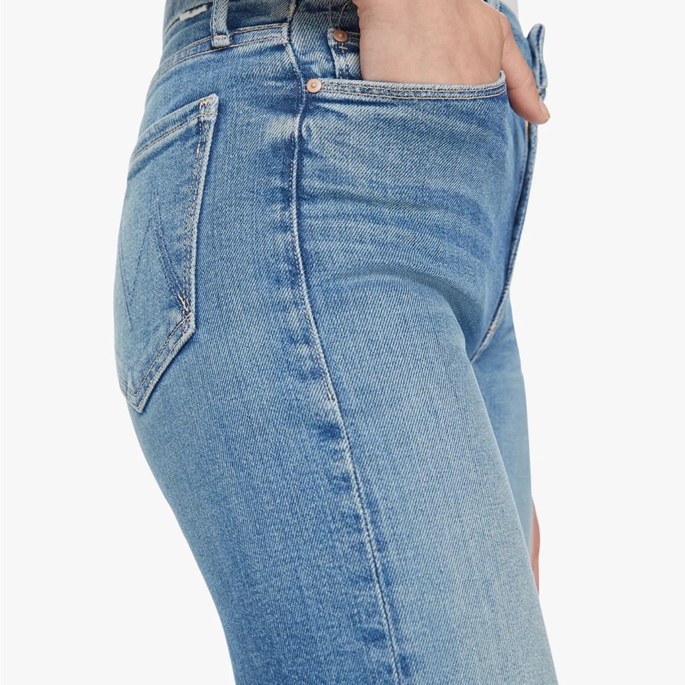 MOTHER Light Blue High-Waist Flare Jeans - Picture 3 of 11